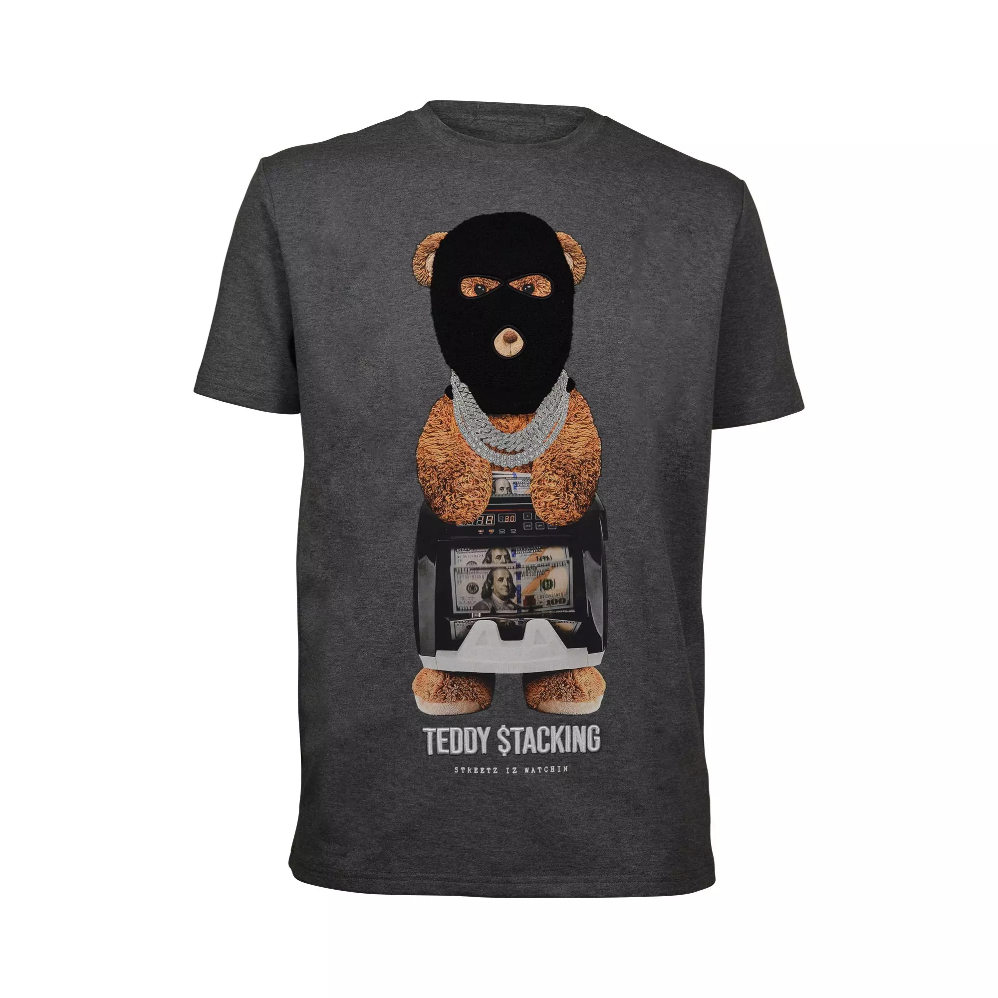 Teddy Stackin Men's Graphic Tee - Dk Grey | Hibbett